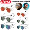 1/2 шт. Полный обзор, противотуманные плавательные очки HD, регулируемые, для мужчин и женщин, ретро, спортивные очки для плавания и серфинга