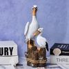 Handmade Resin Seagull Figurine Mediterranean Style Small Sea Bird Statue Nursery