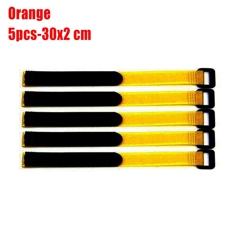 5Pcs Nylon Antiskid Cable Tie Down Straps For Rc Eachine Lipo Battery Multicolor Nylon Straps Magic Tapes Sticker 20/30*2Cm Set