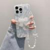 Весенне-летний защитный чехол, подходящий для iPhone 15, из роскошной пряжи с перьями, с 12 цепочками-бантами, 13 жесткий, 14 Apple, 16 чехол для мобильного телефона