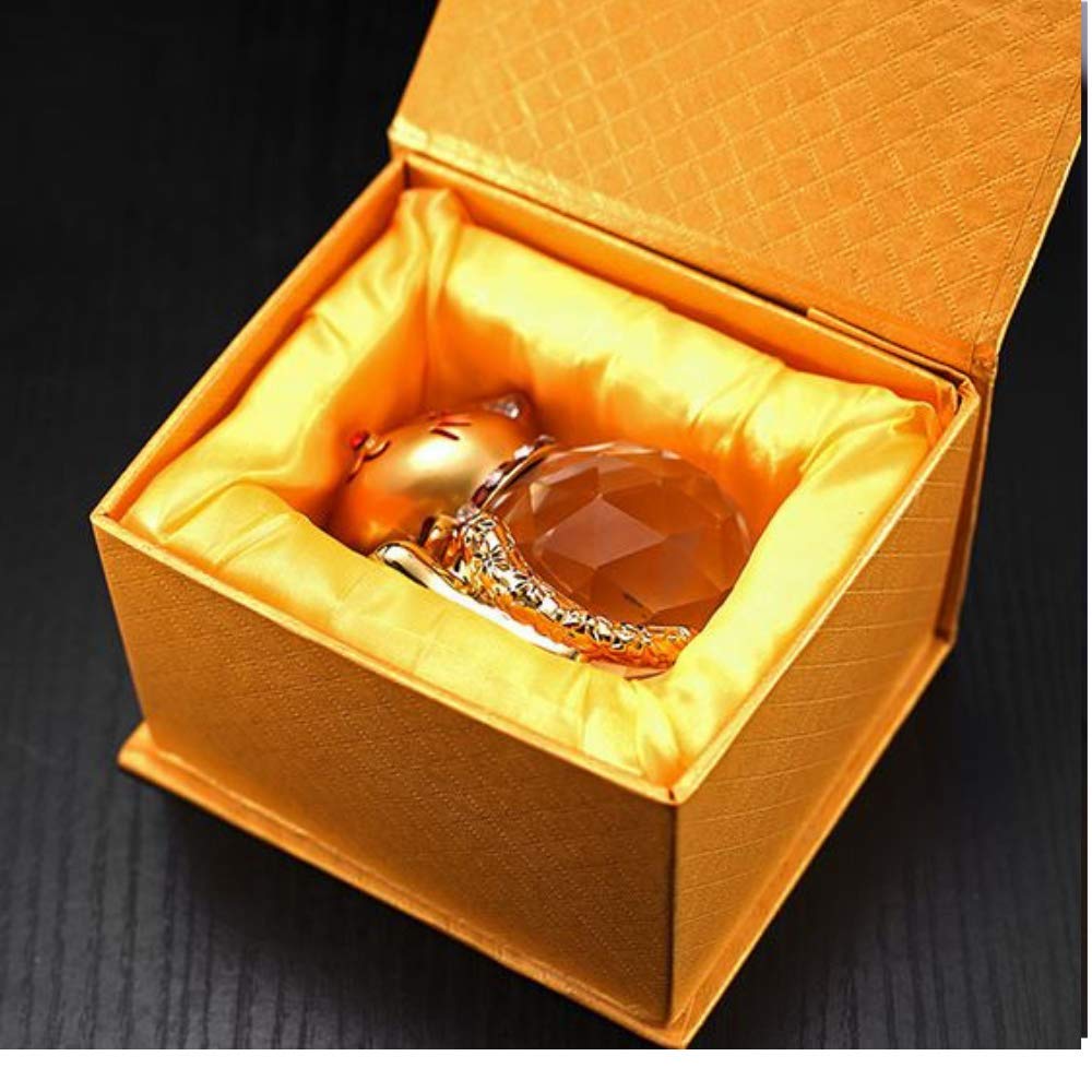 Terryfly Lucky Cat Милый миниатюрный объект Manekineko Украшение Удачи (Золото)