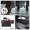 Car Organizer Leather Car Seat Gap Storage Box Seat Gap Slit Box With Charging Hole