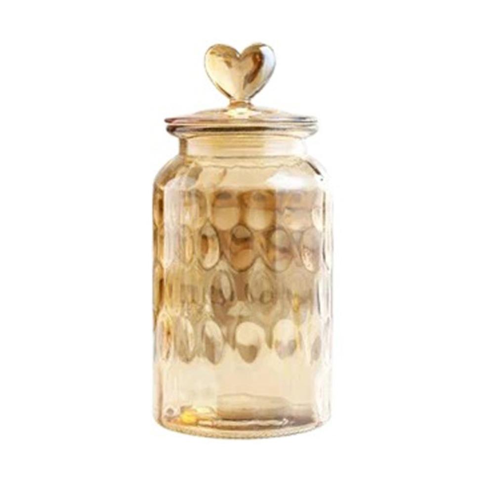 With Shape Lid Glass Sealed Jar Large Capacity Jam Jar Modern Grain Storage Bottle Kitchen