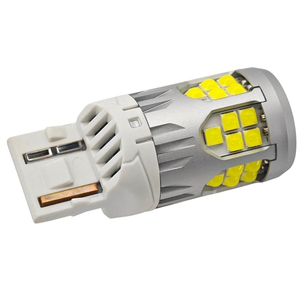 2 шт. светодиодная лампа W21W 7440 10-50 В без ошибок 3000 лм белая мощная для бездорожья