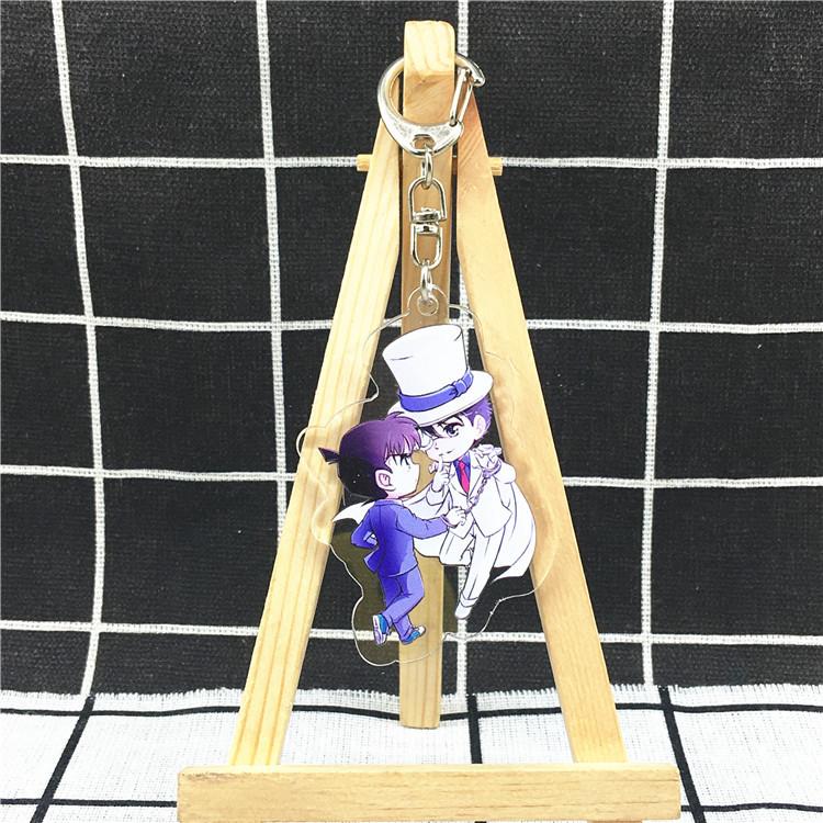Anime Games Conan Shinichi Cartoon Character Key Rings Acrylic Keychain Metal Decoration Accessory Gift Pendant