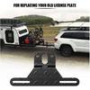 Aluminum Trailer License Plate Light Bracket, Vehicle Heavy-Duty Bracket Holder with Light Mount Hole, Metal Car Tag Frame Plate Holder, Universal
