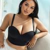European and American Seamless Smooth Underwire Underwear Push-up Wide Bottom Half Cup Bra