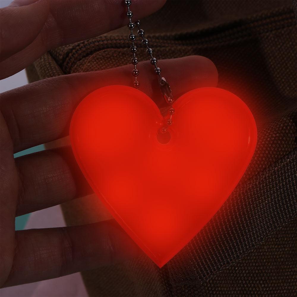 Высокоотражающие брелоки-отражатели ПВХ Материал Форма сердца Брелок для рюкзаков колясок