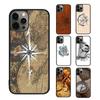 Compass Wanderlust Vintage Map Phone Case For Iphone 13 Pro Max Coque 12 11 Pro Max 8 PLUS 7 6S XR X XS Mini Se Fundas Cover