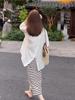 Летний комплект из двух предметов: майка-платье без рукавов в корейском стиле и свободная рубашка для защиты от солнца
