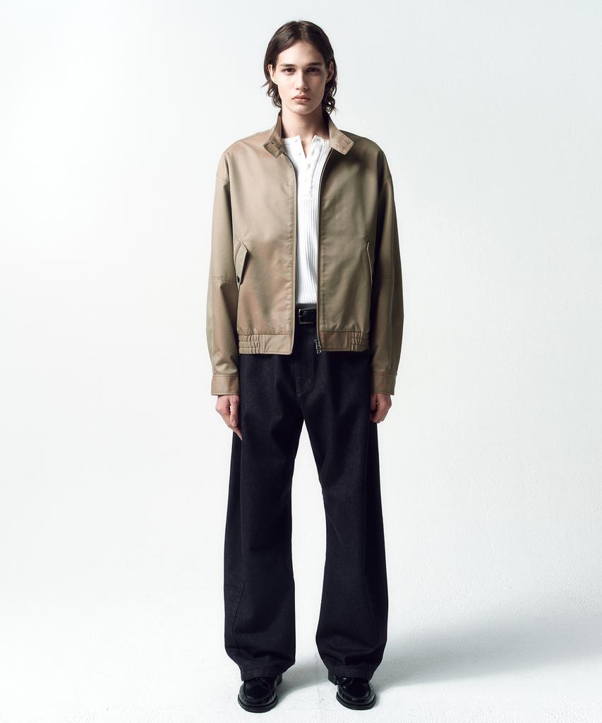Insilence Chambray Harrington Jacket Mocha Brown