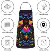 Mexican Floral Aprons, Waterproof Adjustable Apron for Kitchen Bbq with 2 Pockets, Gifts for Women Men