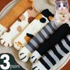 1-3pairs Plush Coral Fleece Floor Slipper Socks Meow Cat Paws Thick Fluffy Fuzzy Tube Sleeping Sock Women Warm Winter Autumn Sox