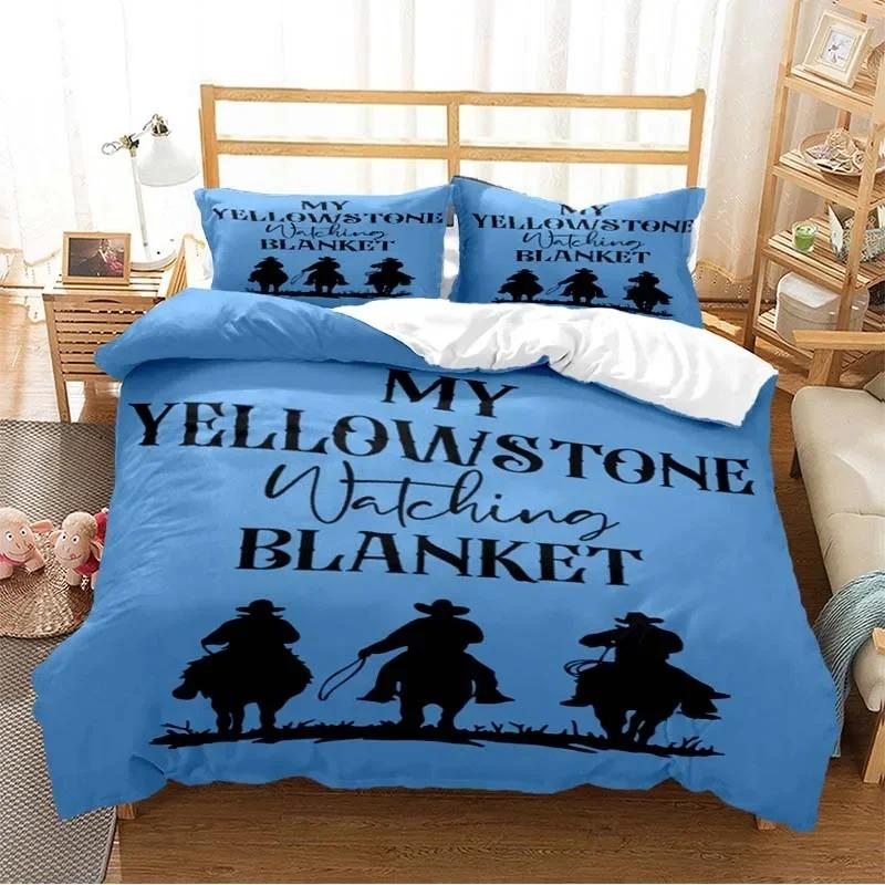 Модный набор постельного белья Yellowstone с цифровой печатью, мягкий пододеяльник, теплое одеяло, кровать односпальная Twin Ful Quen, для молодежи, детей, девочек, мальчиков, подарок