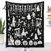 Relaxing Hobby for Home Decor Halloween DIY Coloring Blanket with 24 Markers Washable Throw Blanket Color Stress Relief Craft Projects Your