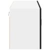 Wall Mounted Glass Cabinet LUCCA Black 80 x 31 x 40 cm Particleboard