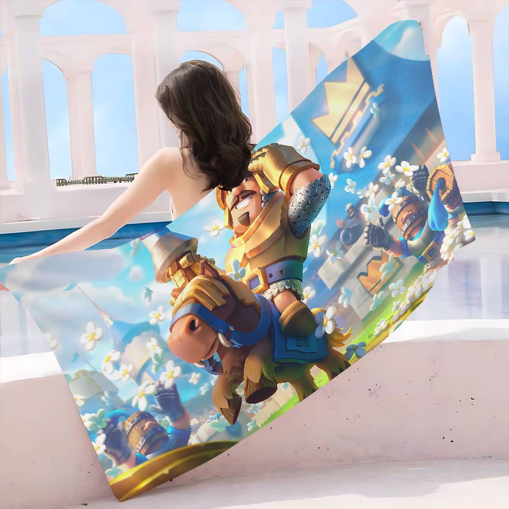 Игровое полотенце C-Clashs R-Royale из микрофибры, мягкое, хорошо впитывающее, дышащее, для девочек и детей, декоративное, с мультяшным рисунком, пляжное полотенце