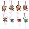 Christmas candy cane ornaments, Christmas tree decorations, simulated candy cane crafts, party supplies 8-piece set