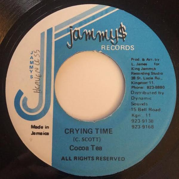 7-дюймовая пластинка COCOA TEA Crying Time NONE Jammys Records Ямайка Регги Ска Даб Б/у