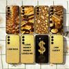 Чехол для телефона Money Gold A-Art для Samsung Galaxy A73, A72, A71, A70, A53, A52, A51, Другие Мягкий Черный Чехол