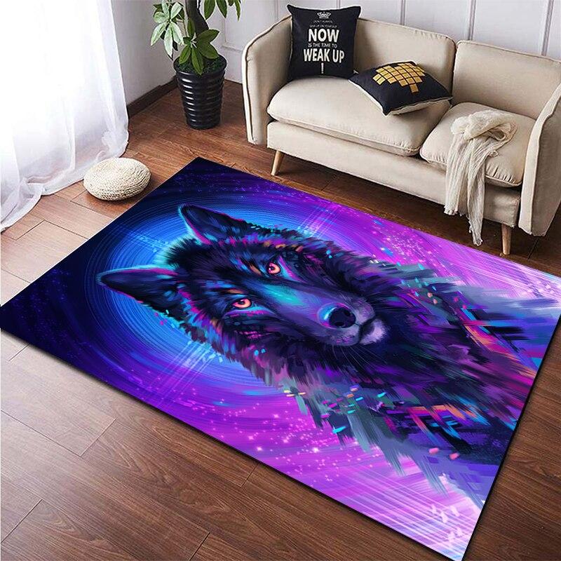 Custom Animal Carpet Wolf Pattern Home Decoration Living Room Lobby Decoration Home Decoration Accessories Wolf Splicing Carpet