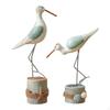 2 шт. Фигурки морских птиц, Деревянные скульптуры, Средиземноморские настольные украшения, Статуэтки чаек для заднего двора