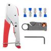 RG59/6 Coaxial Cable Crimping Tool Set: Blue F Connector, Wire Stripper, Pliers & Crimper