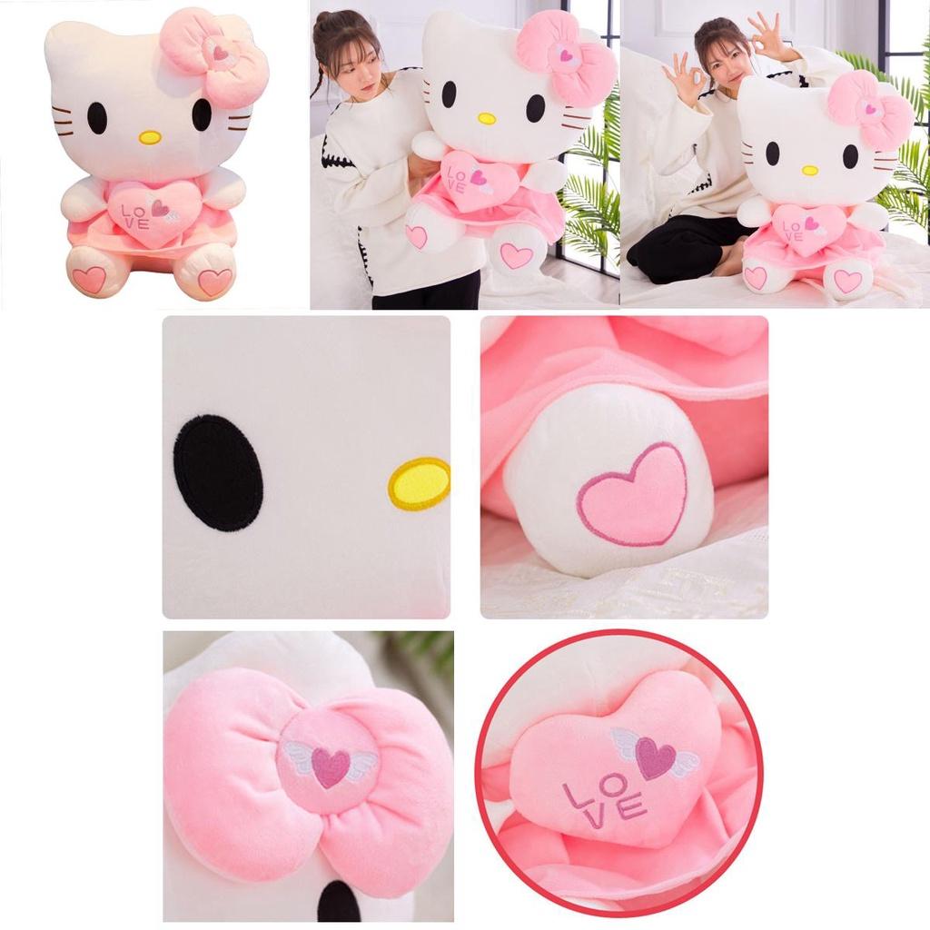 Premium Hello Kitty Heart Pillow Plush Toy Soft And Safe Kids Gift For Birthdays And Holidays