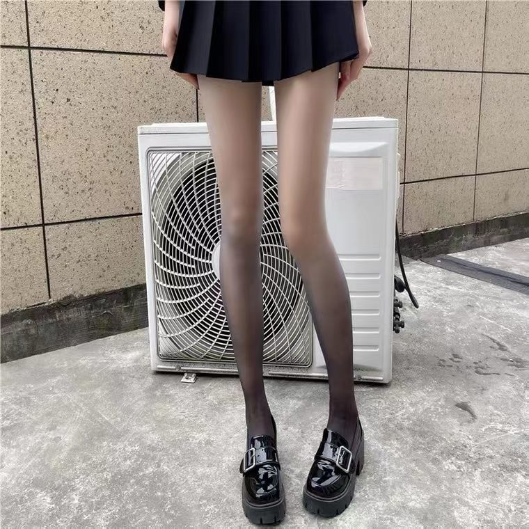 Градиентные чулки Нишевые Миллениум Черные Серые Японский стиль Цветные Ультратонкие Произвольно отрезаемые Колготки