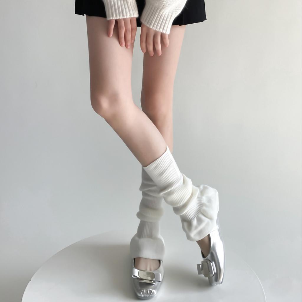 Ballet Leg Warmers Women Autumn and Winter Girl Female Leg Cover Dance Socks Y2k Harajuku Leg Warmers Sweet Wind Pile Calf Socks