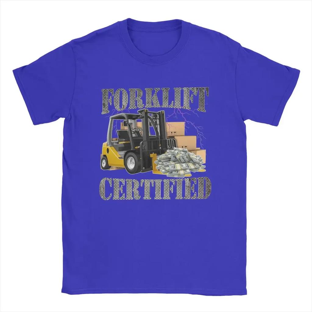 Forklift Certified Operator T Shirt Pure Cotton Clothes Leisure Short Sleeve Round Neck Tees Birthday Present T-Shirts