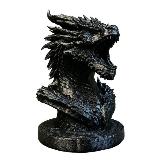 Фигурка Головы Дракона, 3D-печатная статуя головы фэнтезийного дракона, Скульптура мифического животного для декора рабочего стола дома и в офисе, Подарок для коллекционеров