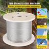 316 Stainless Steel Cable, 500FT Stainless Steel Wire Rope of 5/32 Inch Diameter and 1x19 Construction, 3300 LBS Breaking Strength Steel Cable for