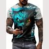 Summer Men's T Shirt Street Casual Short Sleeve Cartoon 3d Print Funny Animal T-Shirts Fashion Streetwear Male Men's Clothing