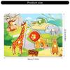 Wooden Farm Animals Marine Life Puzzle For Children Aged 3-6 Years Old Pegs Puzzle Hand Game