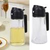 470ML Oil Dispenser Spray Pour 2 In 1 Olive Bottle Sprayer for Air Fryer Salad Frying Multi-Liquid Oil BPA-Free Glass Wide Mouth Oil Sprayer