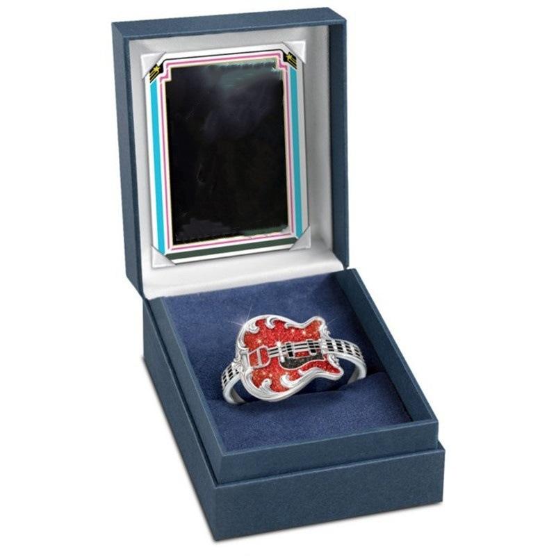 Accessories Red Oil Drip Craft Guitar Ring Ring Single Product Direct Sales Light Luxury Premium Sense