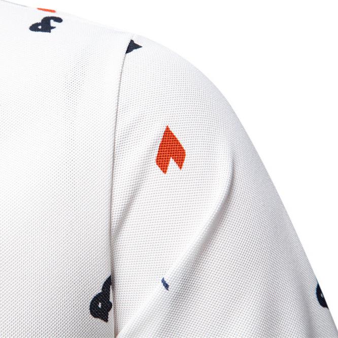 Летняя новая мужская рубашка поло с буквенным принтом по всему телу, с лацканами, с коротким рукавом, для внешней торговли