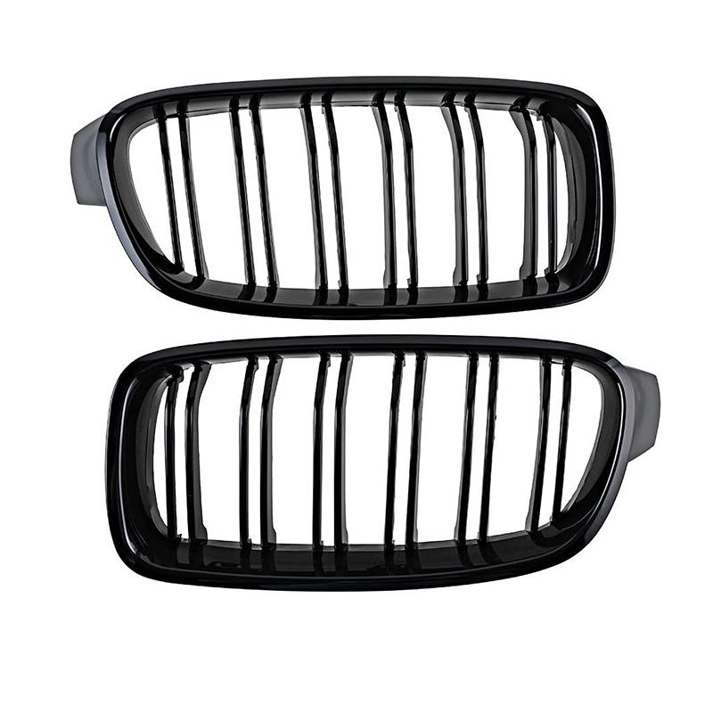 2Pcs Car Exterior Front Grille Kidney Frame Replacement Cover Decoration Protection Accessories For BMW 3 Series F30 F35