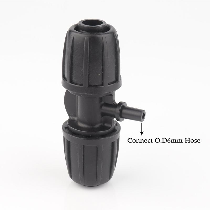 2~10Pcs 16mm PE Tube Locked Connector Garden Irrigation Straight Elbow Tee Agricultural Irrigation Quick Connector Repair Joints