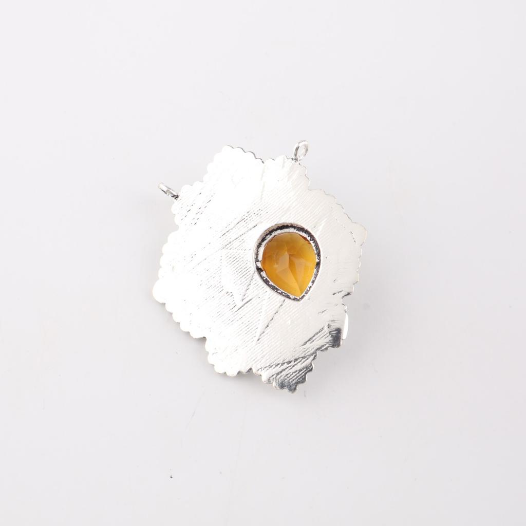 Редкий цитрин драгоценный камень 925 стерлинговое серебро ювелирный кулон 1.29" подарок для женщин CP-32-11