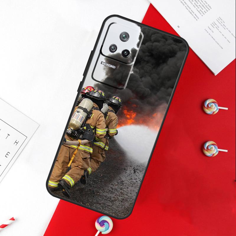 Пожарный Пожар Пожарный Чехол Для Xiaomi 14 Ultra 15 13 11T 12T 13T 14T Pro POCO X7 Pro X3 X5 X6 M6 F5 F6 Pro