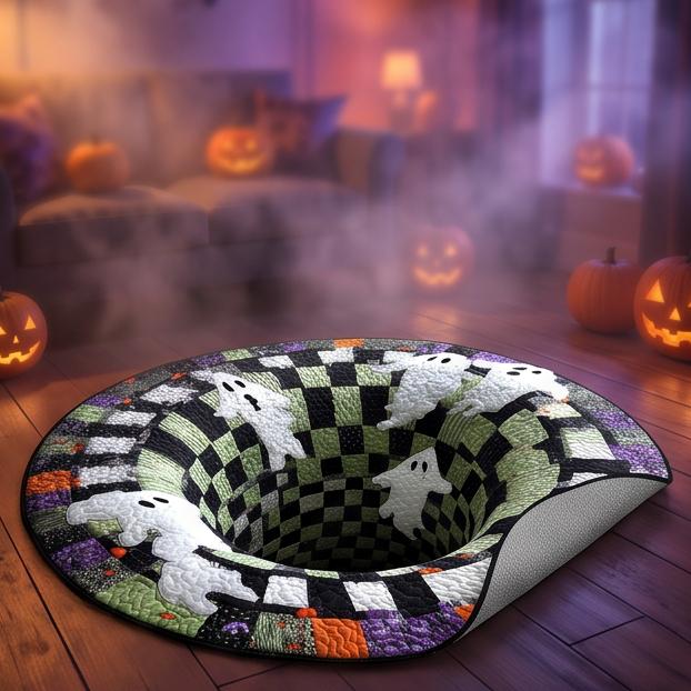Halloween 3D Visual Ghost Decorative Rug - Festival Carpet for Bedroom Bedside Sofa Coffee Table Haunted House Decor