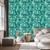 Sea Ink, Turquoise and Green Wallpaper for Living Room and Bedroom 50x1000