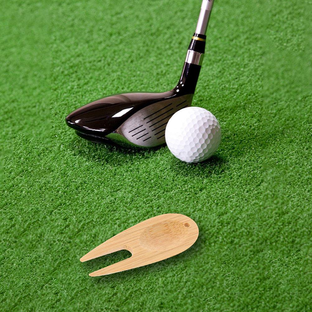 12Pcs Wooden Golf Divot Repair Tool Portable Green Maintenance Multifunctional Golf Fork Ball Marker Accessory 5
