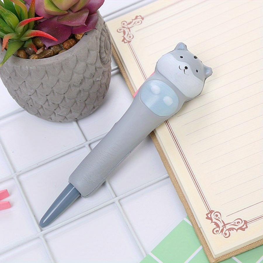 3 шт. 0,5 мм креативная ручка для декомпрессии, мягкая ручка с медленным отскоком, канцелярские принадлежности для обучения с использованием мультфильмов, офисные принадлежности, гелевая ручка с вентиляцией