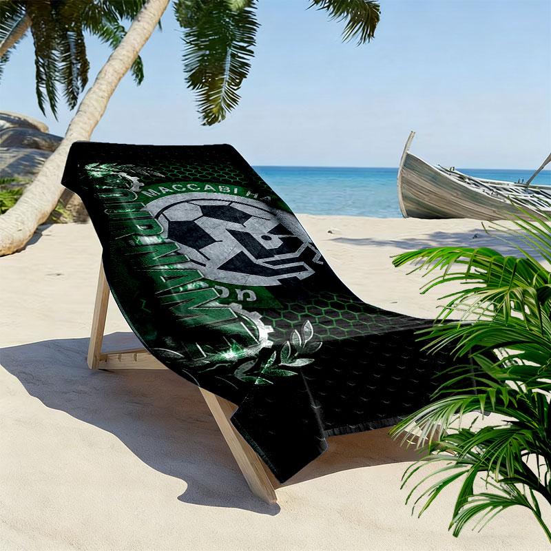 Custom Name,Maccabi Haifa F.C Print Beach Towel, Large Soft Quick Dry Towel for Beach Camping Swimming