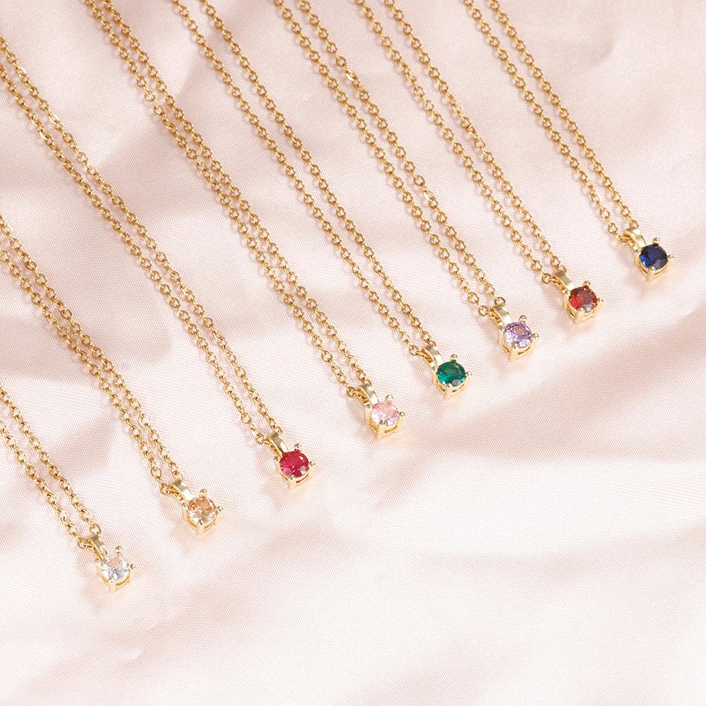 Ожерелье с позолотой 18 карат, одиночный сверкающий циркон, цепочка на ключицу из нержавеющей стали для женщин, свадебные украшения collares