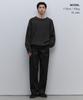 MUSINSA STANDARD Textured Striped Crew Neck Knit [Gray]