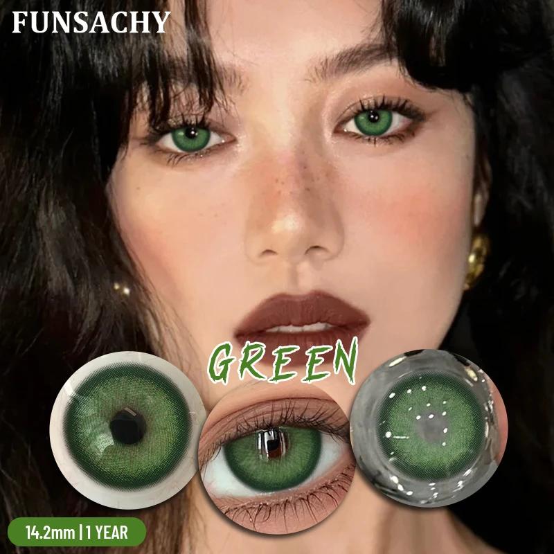 FUNSACHY 2 шт./пара модные линзы цветные контактные линзы для глаз красота зрачки цветные линзы глаза модные многоцветные контактные линзы